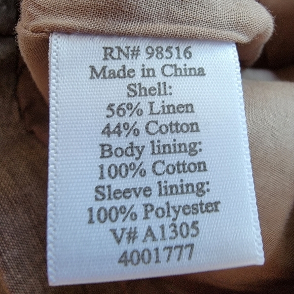 EUC Coldwater Creek 3/4 Sleeve Linen Blazer Size 4P - Picture 8 of 12